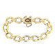 Pre Owned 9ct Fancy Hollow Link Bracelet ZP908